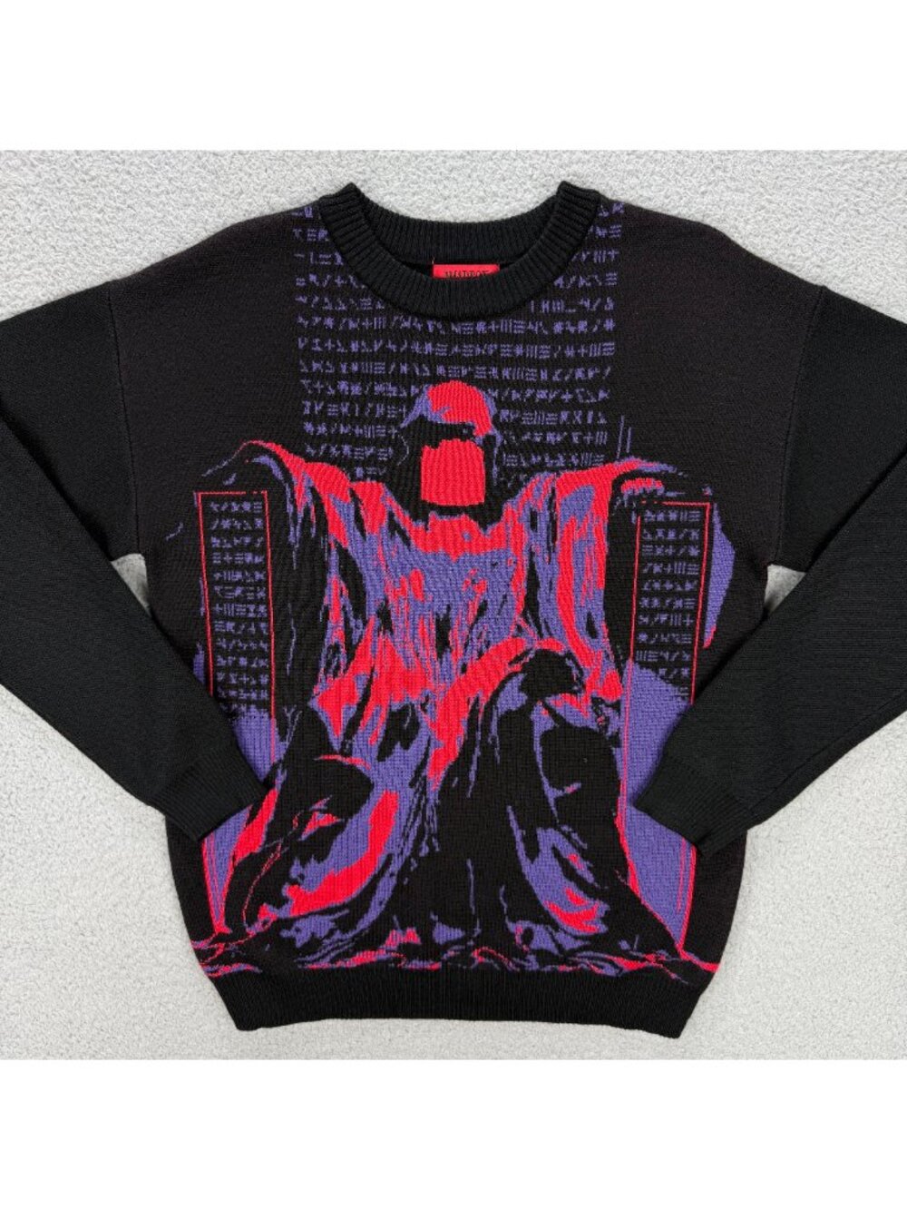 Madeon Sweater Mens Small S Black Throne Good Faith Era Wool Knit Heavyweight